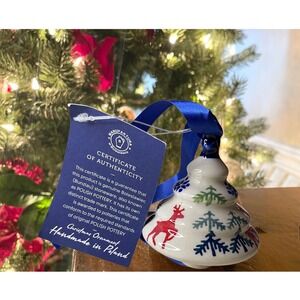 Polish Pottery Christmas Tree Ornament Handmade Boleslawiec Poland Manufaktura